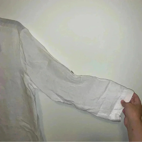 Women’s Match Point Made in USA Linen Oversized Button Front Tunic Small - Picture 8 of 10